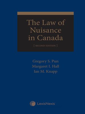 cover image of The Law of Nuisance